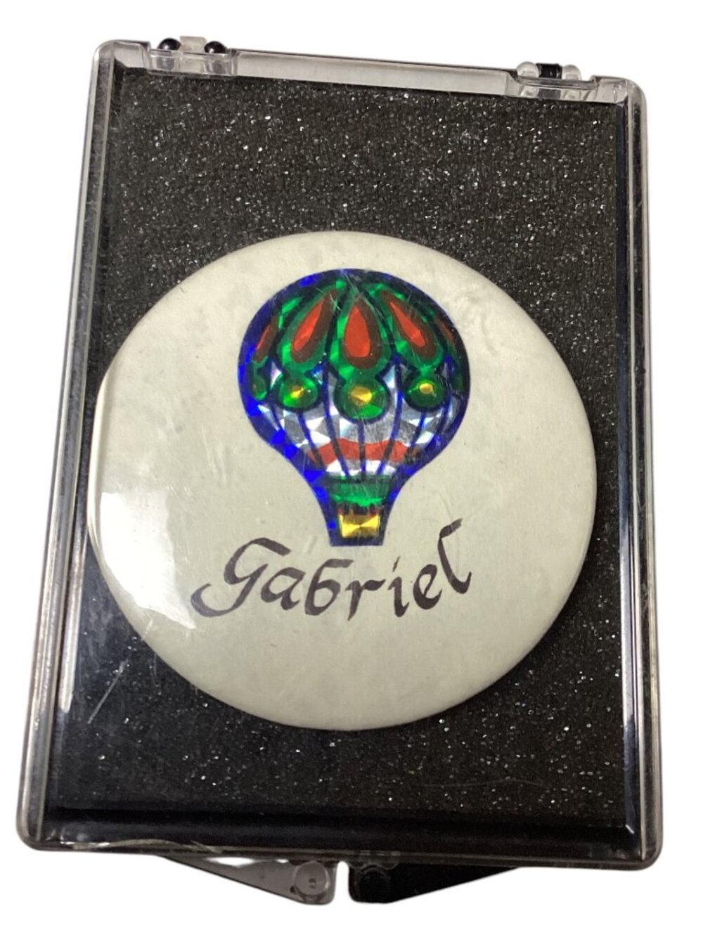 #5106 Cub Scout Medal, Pin w/ Hot Air Ballon & The Name Gabriel